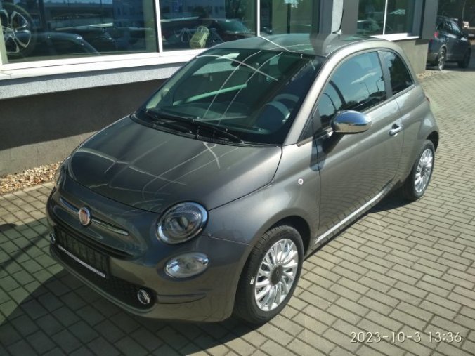 Fiat 500, 1.0 BSG 70k Hybrid, barva šedá