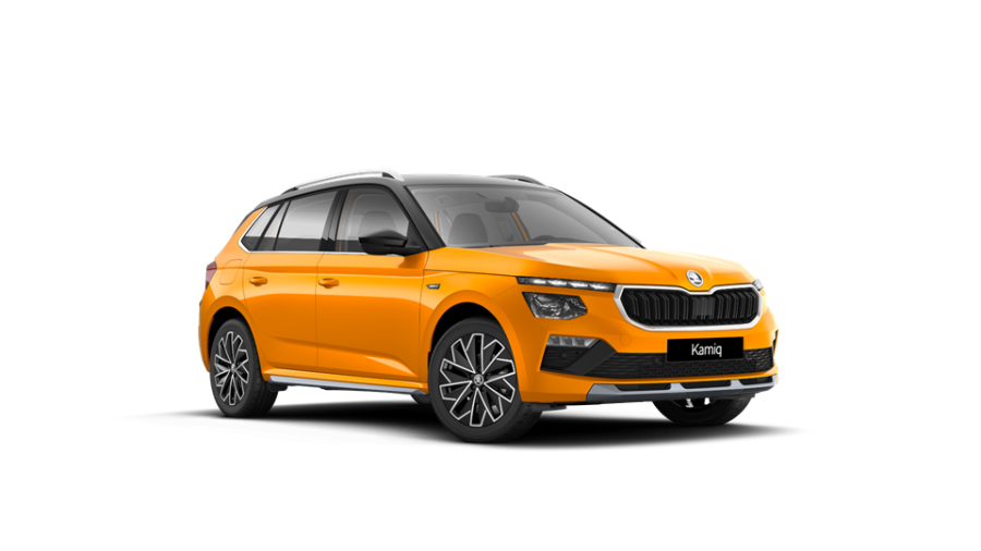 Škoda Kamiq, 1,0 TSI 85 KW 6-stup. mech., barva oranžová