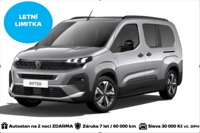 Peugeot Rifter, Peugeot Rifter 1,5 LONG GT BHDi 130 S&S EAT8, barva stříbrná