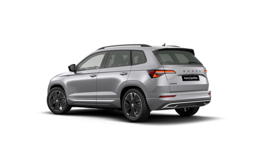 Škoda Karoq, 1,5 TSI 110 kW 7° automatická DSG, barva stříbrná
