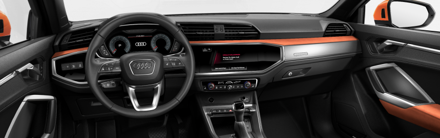 Audi Q3 Sportback, Q3 SB S line 45 TFSI 180 kW q, barva oranžová