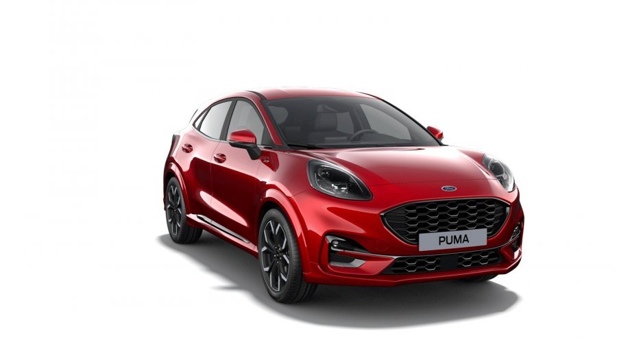 Ford Puma, ST-Line X, 5dveřová, 1.0 EcoBoost (mHEV) 92 kW/125 k, 6st. manuální, barva červená