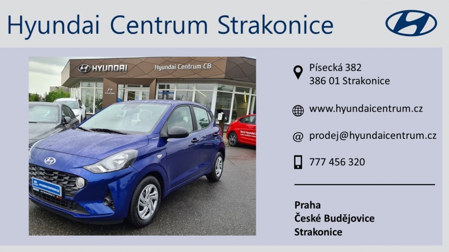 Hyundai i10, 1,0i 49 kW (95 NAT) 5 st. man, barva modrá