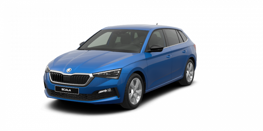 Škoda Scala, 1,0 TSI 85 kW 6-stup. mech., barva modrá