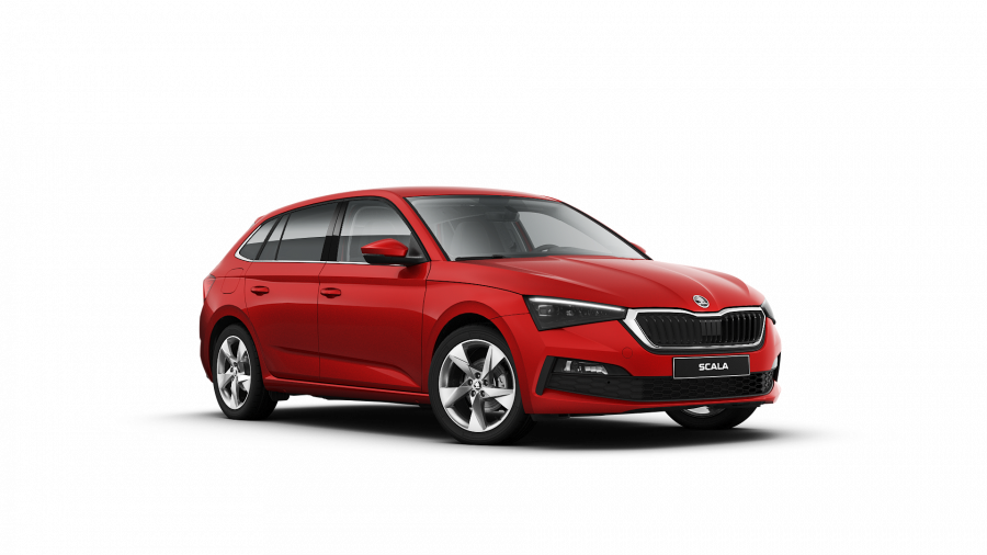 Škoda Scala, 1,5 TSI 110 kW 6-stup. mech., barva červená