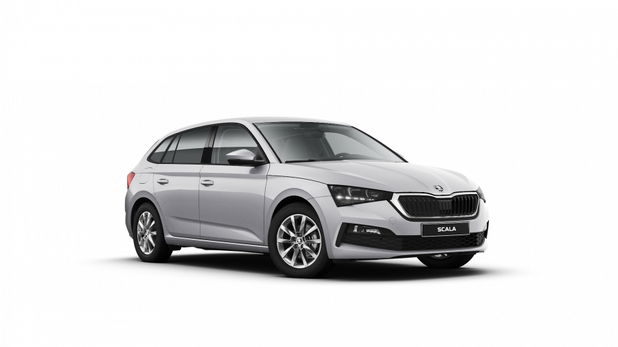 Škoda Scala, 1,0 TSI 81 KW 6-stup. mech., barva stříbrná