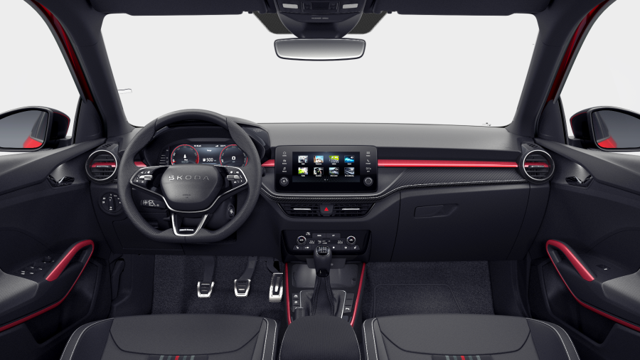 Škoda Fabia, 1,0 TSI 85 kW 6° manuální, barva červená