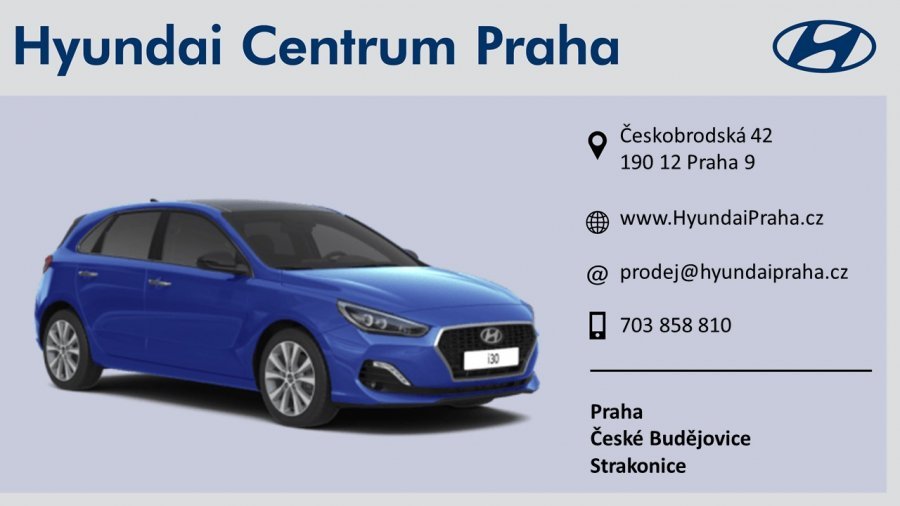Hyundai i30, 1,0 T-GDI 88 kW (95 NAT) 6 st. man, barva modrá