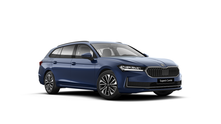 Škoda Superb, 1,5 TSI m-HEV 110 kW 7-stup. automat., barva modrá