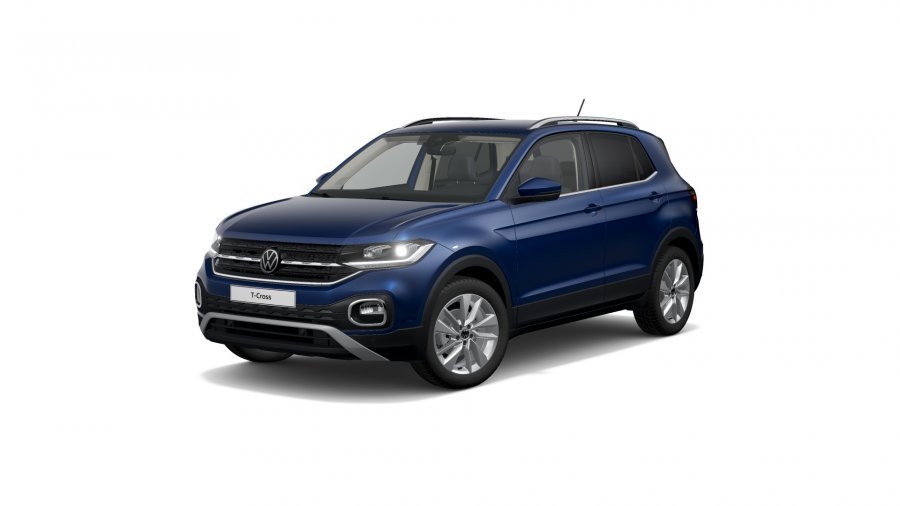 Volkswagen T-Cross, T-Cross Style 1,0 TSI 81 kW 6G, barva modrá