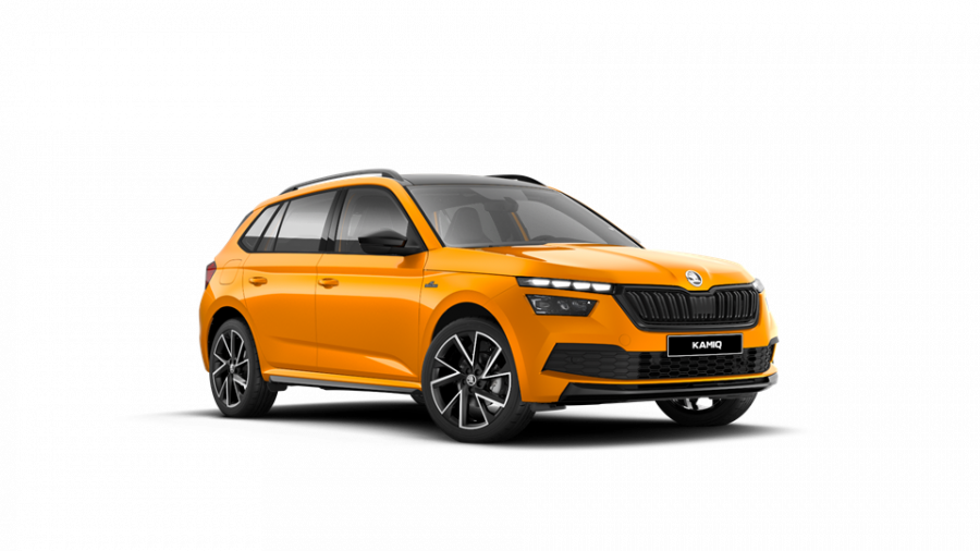 Škoda Kamiq, 1,5 TSI 110 kW 7-stup. automat., barva oranžová
