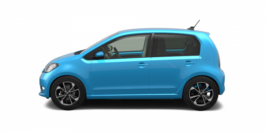 Škoda Citigo iV, 36,8 kWh Baterie 61 kW 1-stup., barva modrá