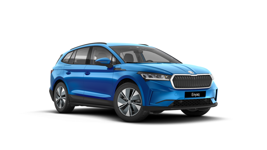 Škoda Enyaq iV, 55 kWh 125,00 kW 1-stup. automat., barva modrá