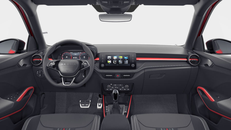 Škoda Fabia, 1,0 TSI 85 kW 7° automatická DSG, barva červená