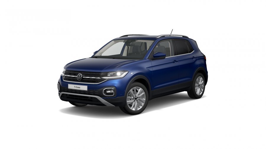 Volkswagen T-Cross, T-Cross Style 1,0 TSI 81 kW 6G, barva modrá