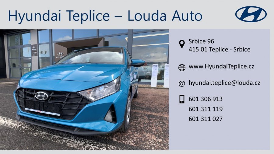 Hyundai i20, 1,2i 62 kW (95 NAT) 5 st. man, barva modrá