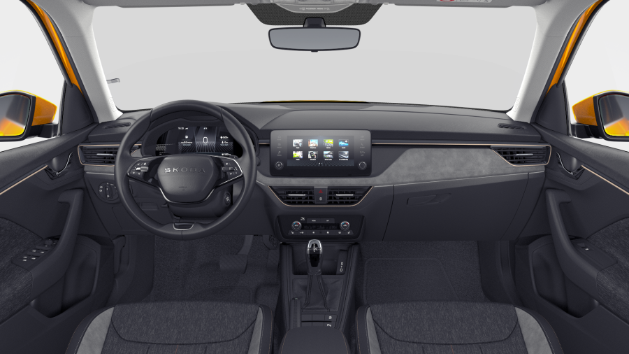 Škoda Kamiq, 1,0 TSI 85 kW 7° automatická DSG, barva oranžová