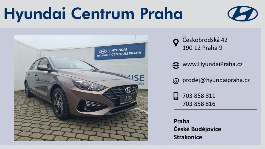 Hyundai i30, 1,0 T-GDI 88 kW (95 NAT) 6 st. man, barva bronzová