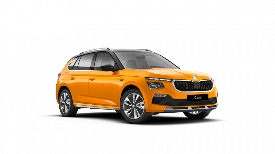 Škoda Kamiq, 1,0 TSI 85 KW 6-stup. mech., barva oranžová