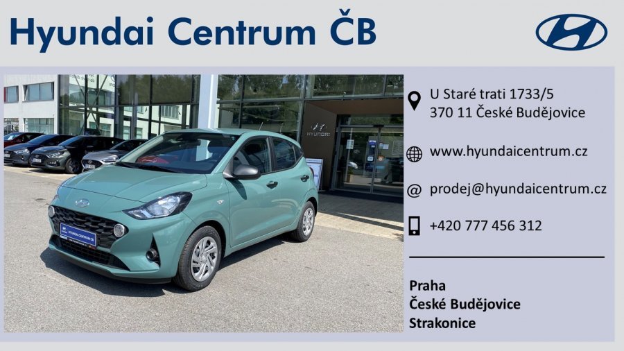 Hyundai i10, 1,0i 49 kW (95 NAT) 5 st. man, barva zelená