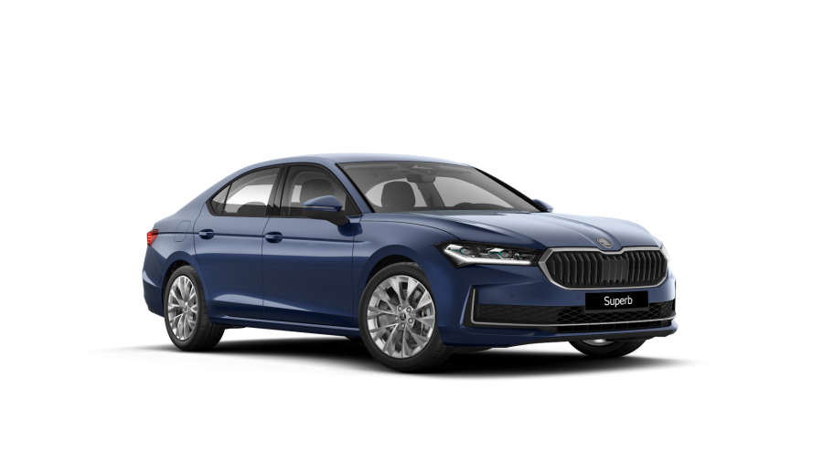 Škoda Superb, 1,5 TSI iV 150 kW 6-stup. automat., barva modrá
