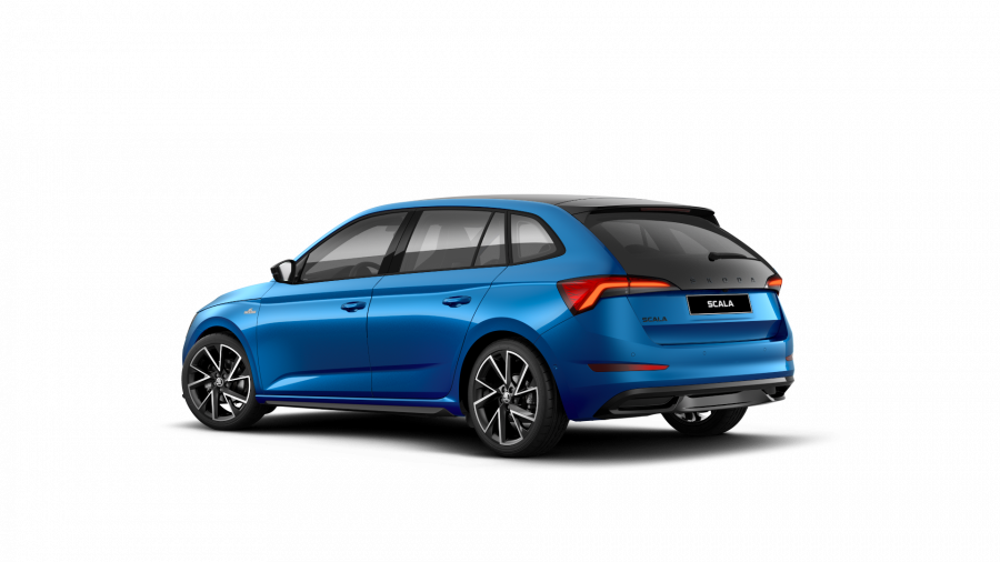 Škoda Scala, 1,5 TSI 110 kW 6-stup. mech., barva modrá