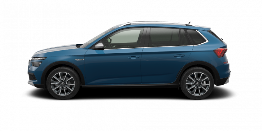 Škoda Kamiq, 1,5 TSI 110 kW 6-stup. mech., barva modrá