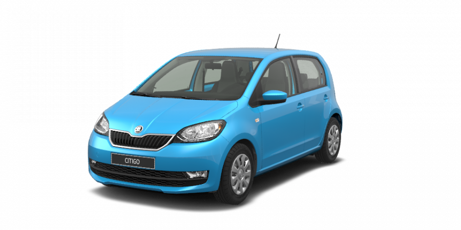 Škoda Citigo, 1,0 MPI 44 kW 5-stup. mech., barva modrá