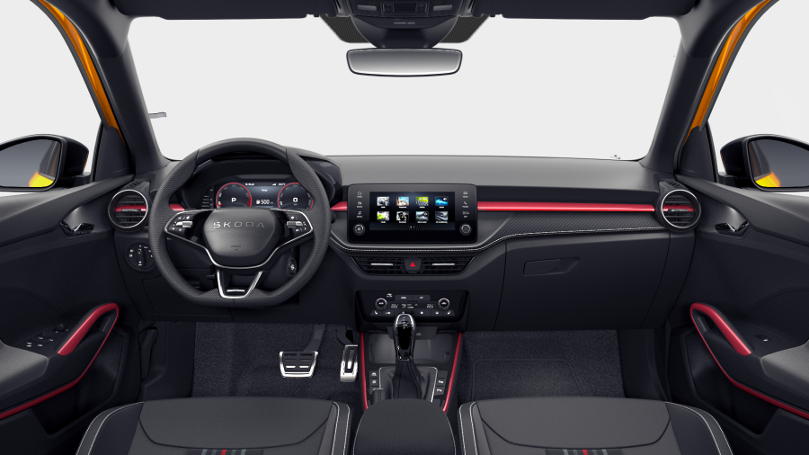 Škoda Fabia, 1,0 TSI 85 kW 7° automatická DSG, barva oranžová