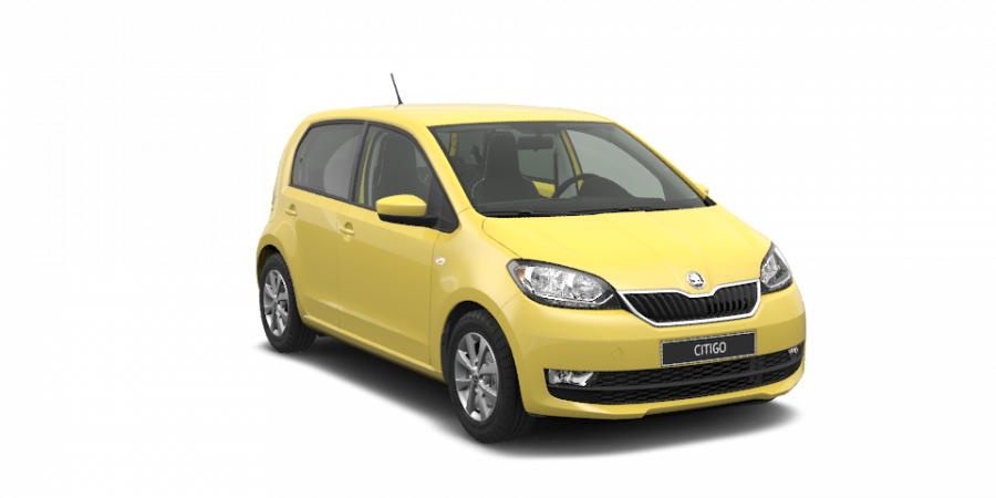 Škoda Citigo, 1,0 MPI 55 kW 5-stup. mech., barva žlutá