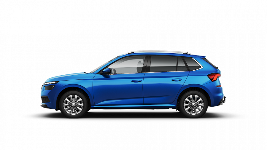 Škoda Kamiq, 1,5 TSI 110 kW 6-stup. mech., barva modrá