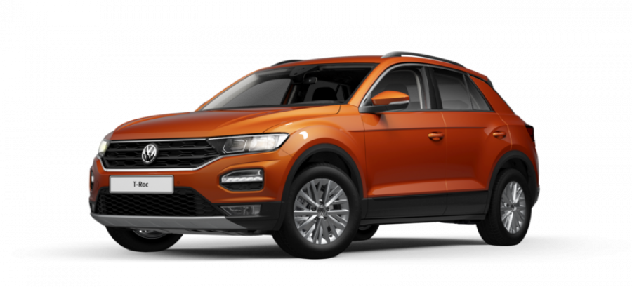 Volkswagen T-Roc, Design 1,0 TSI 6G, barva oranžová
