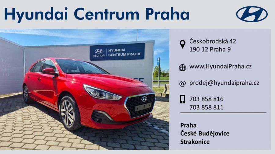 Hyundai i30, 1,4 T-GDI 103 kW (95 NAT) 6 st. man, barva červená