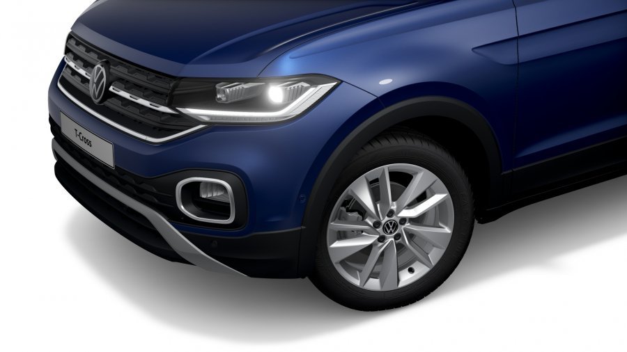 Volkswagen T-Cross, T-Cross Style 1,0 TSI 81 kW 6G, barva modrá