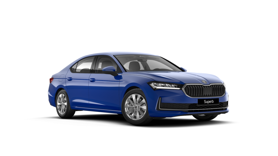 Škoda Superb, 1,5 TSI m-HEV 110 kW 7° automatická DSG, barva modrá