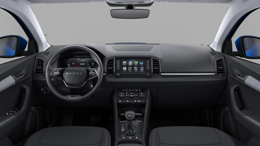 Škoda Karoq, 1,5 TSI 110 kW 7-stup. automat., barva modrá