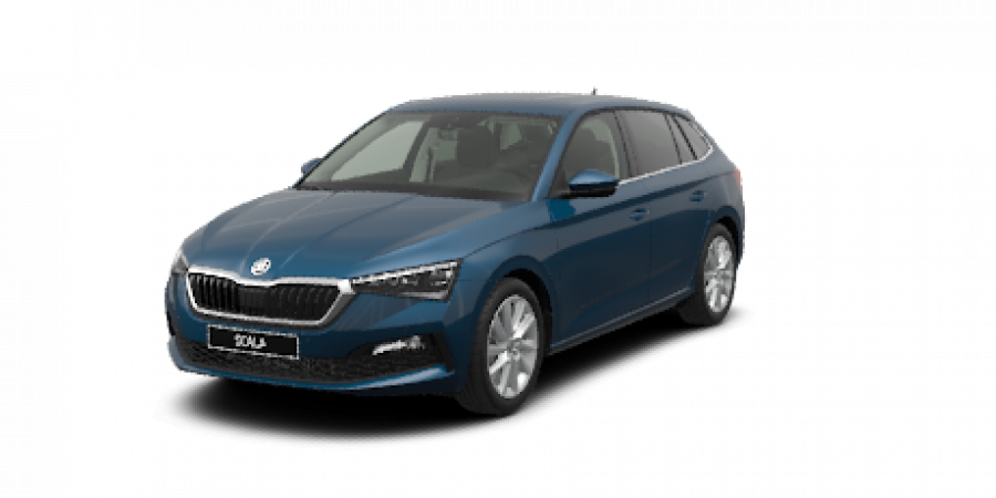 Škoda Scala, 1,0 TSI 81 KW 6-stup. mech., barva modrá