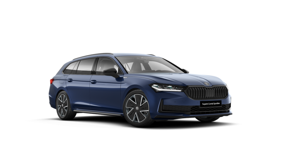 Škoda Superb, 2,0 TDI 142 kW 7° automatická DSG 4x4, barva modrá