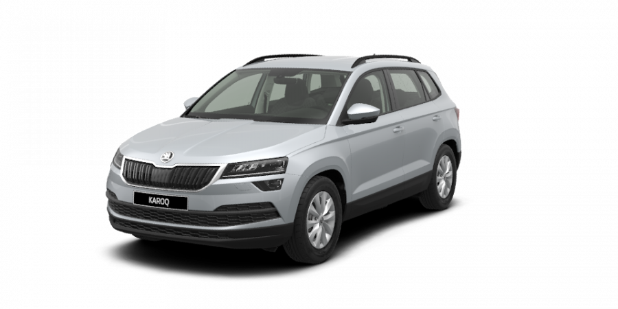 Škoda Karoq, 1,6 TDI 85 kW 6-stup. mech., barva stříbrná