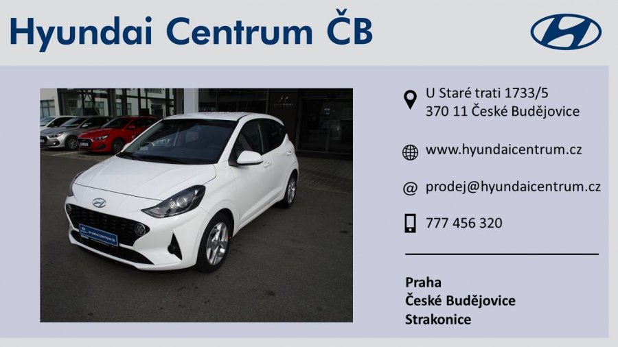 Hyundai i10, 1,0i 49 kW (95 NAT) 5 st. man, barva bílá