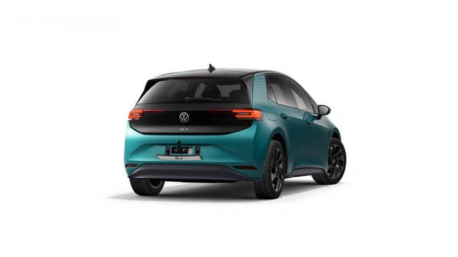 Volkswagen ID.3, ID.3 Tech, výk. 150 kW, kapac. 58 kWh, barva tyrkysová