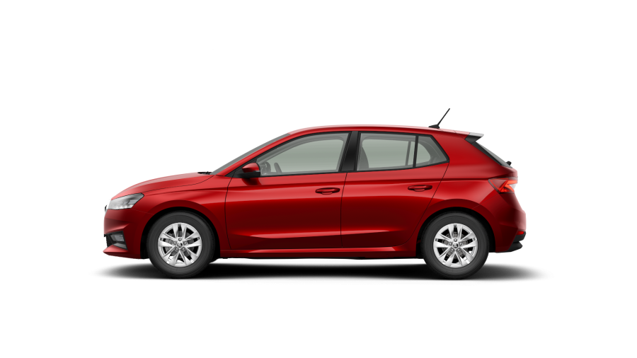 Škoda Fabia, 1,0 MPI 59 kW 5° manuální, barva červená