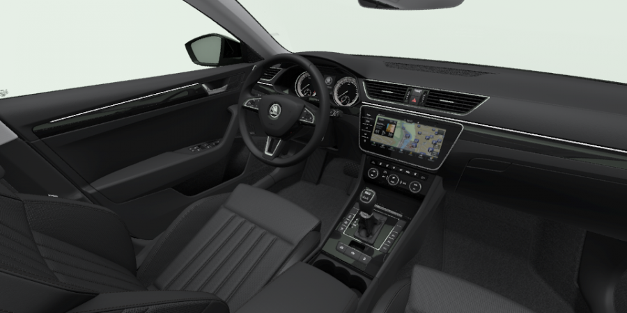 Škoda Superb, 2,0 TDI 140 kW 7-stup. automat. 4x4, barva černá