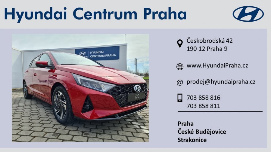 Hyundai i20, 1,0 T-GDI 74 kW (95 NAT) 6 st. man, barva červená