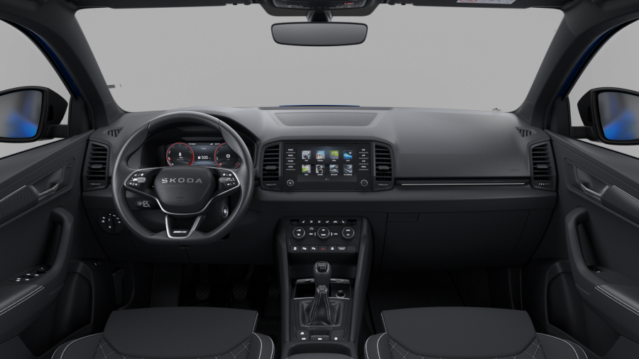 Škoda Karoq, 1,5 TSI 110 kW 6-stup. mech., barva modrá