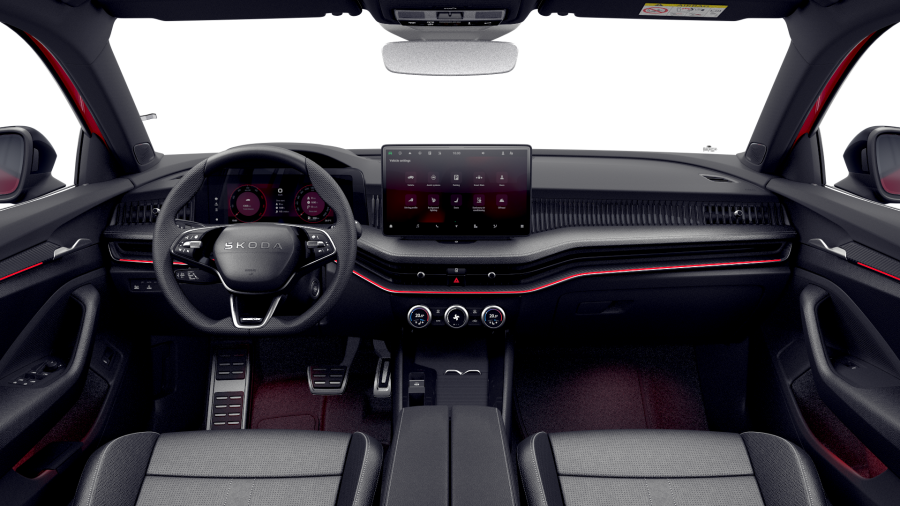 Škoda Superb, 2,0 TDI 142 kW 7° automatická DSG 4x4, barva červená