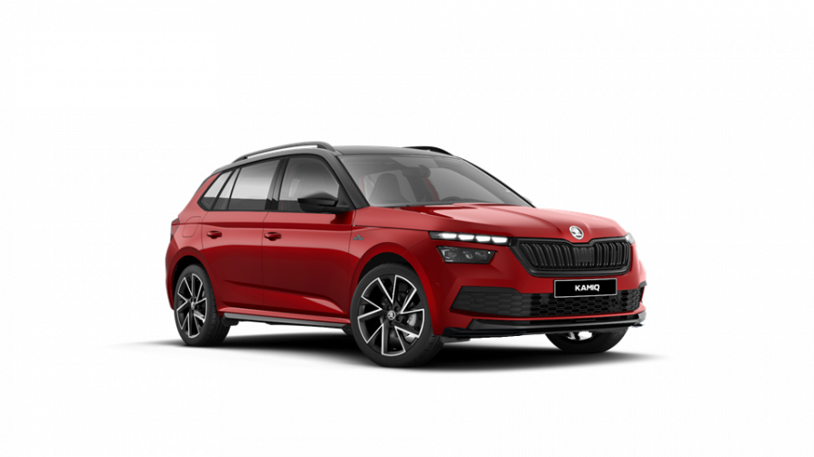 Škoda Kamiq, 1,5 TSI 110 kW 6-stup. mech., barva červená