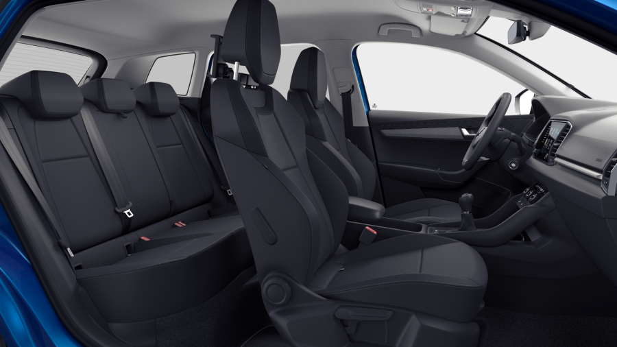 Škoda Karoq, 1,5 TSI 110 kW 6-stup. mech., barva modrá