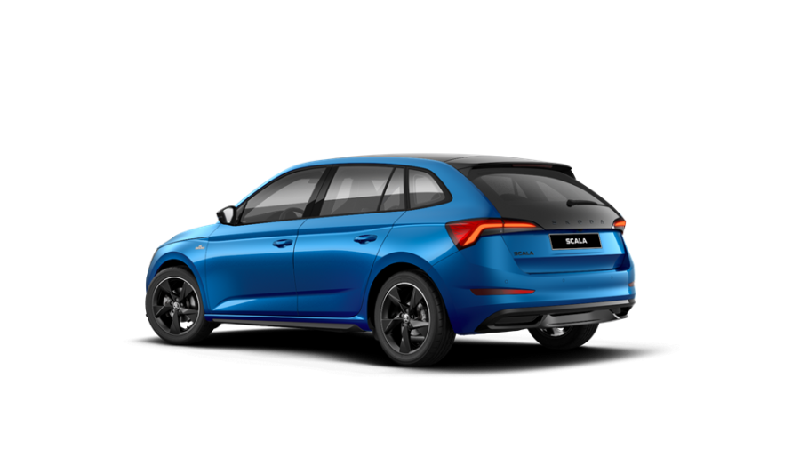 Škoda Scala, 1,5 TSI 110 kW 6-stup. mech., barva modrá
