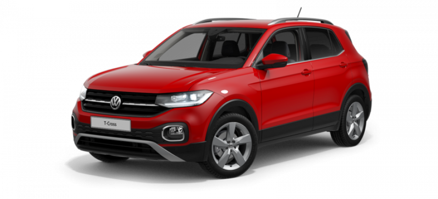 Volkswagen T-Cross, Style 1,0 TSI 85 kW 6G, barva červená